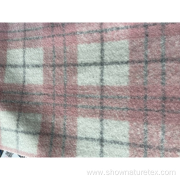 big check wool imetation fabric for lady's coat